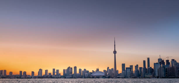 istock Toronto city skyline at sunset, Ontario, Canada 1216020652