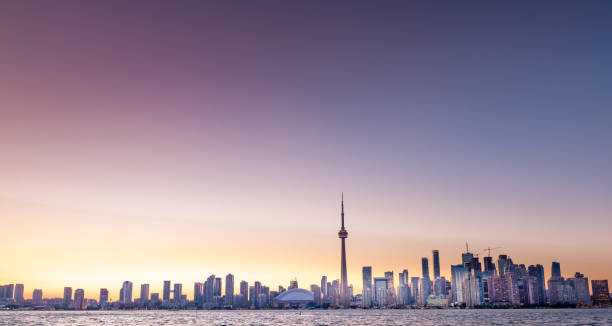 istock Toronto city skyline at sunset, Ontario, Canada 1216020657