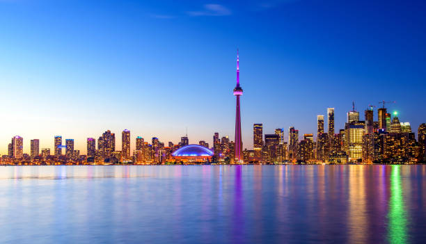 istock Toronto city skyline at night, Ontario, Canada 1216020749