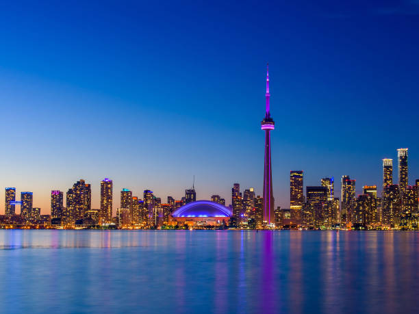 istock Toronto city skyline at night, Ontario, Canada 1216020754