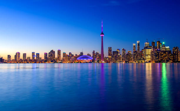 istock Toronto city skyline at night, Ontario, Canada 1216020766