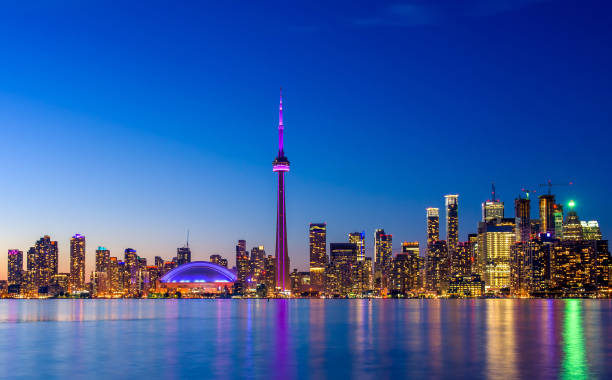 istock Toronto city skyline at night, Ontario, Canada 1216020772