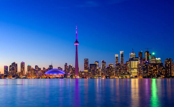 istock Toronto city skyline at night, Ontario, Canada 1216020793