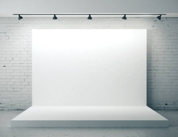 istock White brick room with blank poster 1216021248
