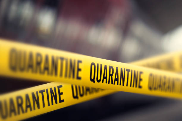 istock Quarantine tape barrier 1216023161