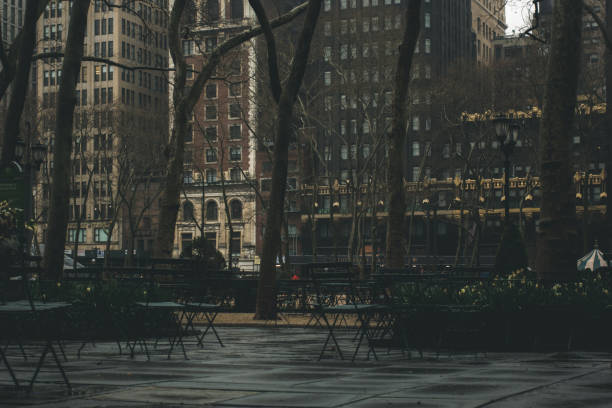 istock NYC Bryant Park on a rainy day 1216026233