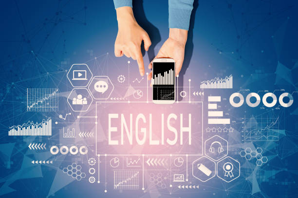 istock English concept with person using a smartphone 1216027745
