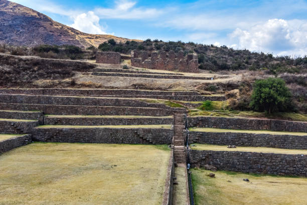 istock Inca stone terraces at the Tipon archaeological site, just south of Cusco, Peru 1216028502