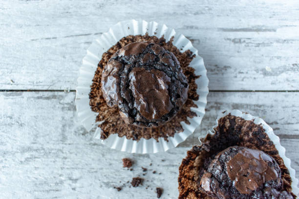 istock Fudge chocolate brownie cupcakes 1216030243