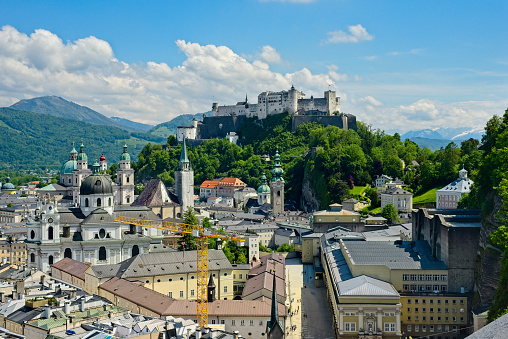 Salzburg castle and old town