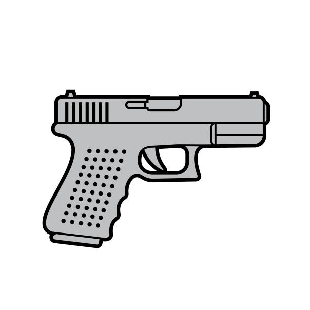 Ilustración de Icono De Pistola y más Vectores Libres de Derechos de Arma  de mano - Arma de mano, Dibujo, Arma - iStock