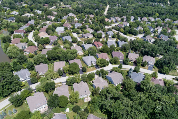 istock Aerial Neighborhood View 1216032147