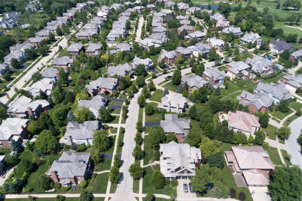 istock Aerial Neighborhood View 1216032301