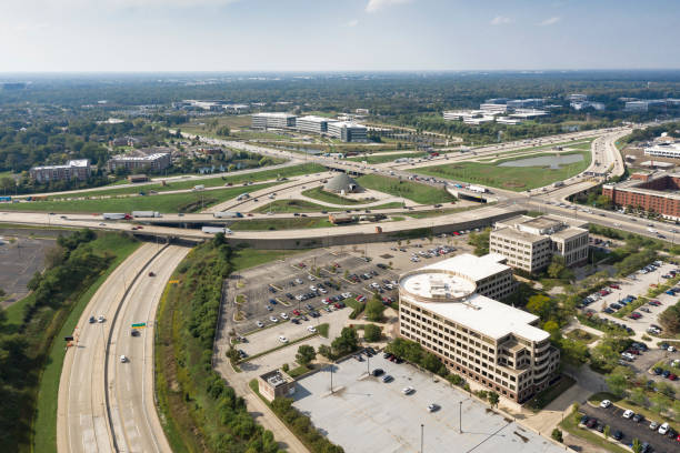 istock Suburban Office Park Aerial 1216033065
