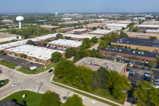 istock Suburban Office Park Aerial 1216033069