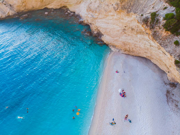 grecia. levkada - greece crete beach island foto e immagini stock