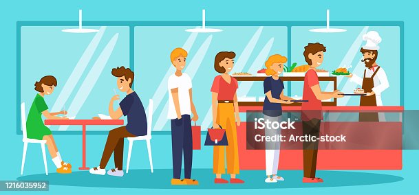 https://media.istockphoto.com/id/1216035952/vector/food-court-or-self-service-canteen-people-with-trays-are-in-queue-flat-vector-illustration.jpg?s=170667a&w=is&k=20&c=frLcs9Sy5I2gBaJQOcWbxkKudruWOzIY_uNWiB9JBzo=