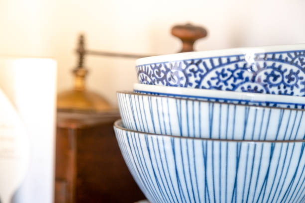 istock Japan style pottery bowls 1216036576