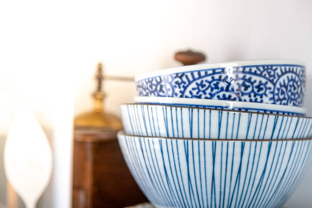 istock Japan style pottery bowls 1216036586