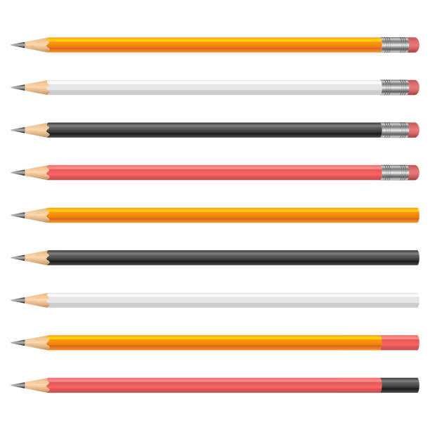 黒鉛鉛筆のベクターデザインイラストが白い背景に分離 - pencil man made graphite writing点のイラスト素材／クリップアート素材／マンガ素材／アイコ�ン素材