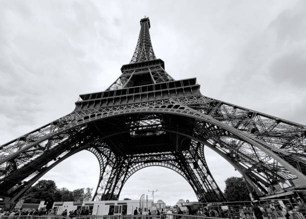istock Paris, the Eiffel Tower, black and white. 1216039395