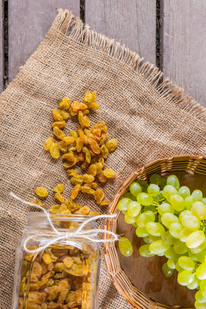 istock Sun dried organic green grapes 1216042094