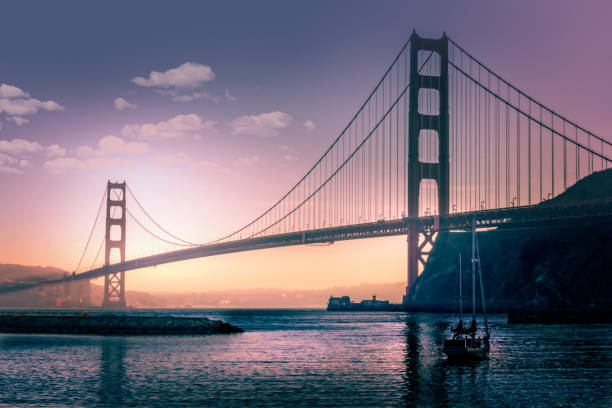 istock Golden Gate Bridge at sunset, seen from Cavallo Point 1216045554