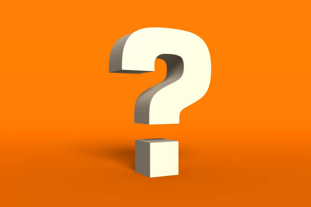 istock question mark against orange color background. Business support concept 1216049226