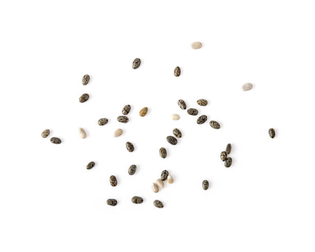 istock chia isolated on white background. top view 1216052957