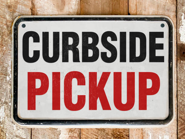 Curbside Pickup Curbside Pickup Sign curb photos stock pictures, royalty-free photos & images