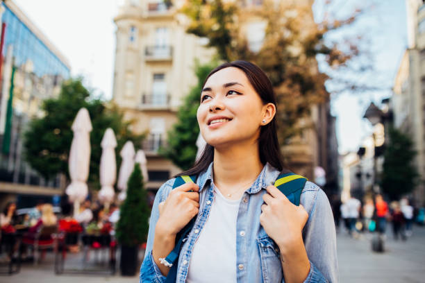 istock Cheerful girl looking excited 1216056292