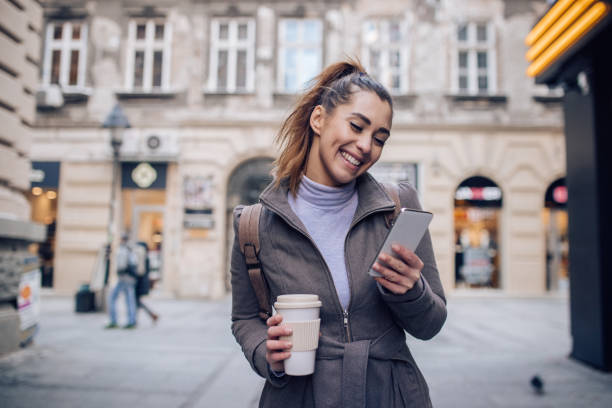 istock Charismatic woman reading the message 1216056436