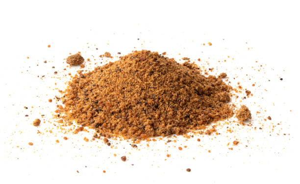 istock Nutmeg powder isolated on white background 1216064271