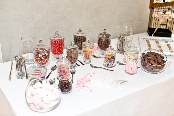 istock Different variety of sweets in serving plate and jugs 1216065152