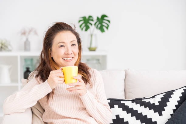 istock woman who drink coffee 1216066006