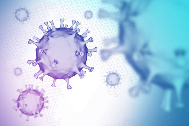istock 3D rendering. Corona virus , COVID-19 microscopic virus corona virus disease 1216070260