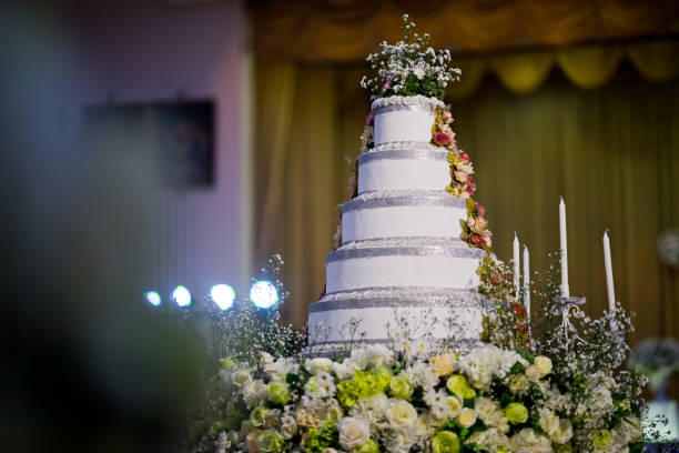 istock beautiful wedding cake, party, marriage 1216071043