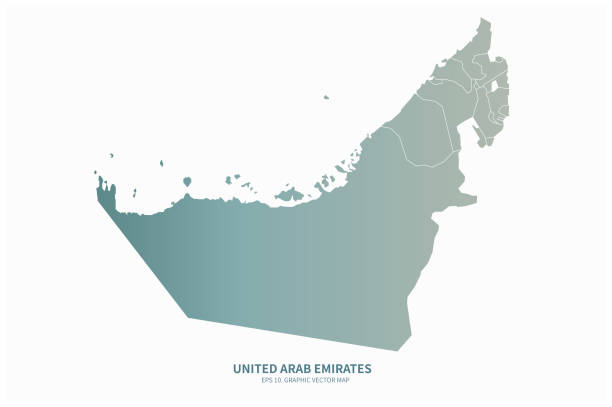 istock united arab emirates map. vector map of UAE in middle east country 1216073767