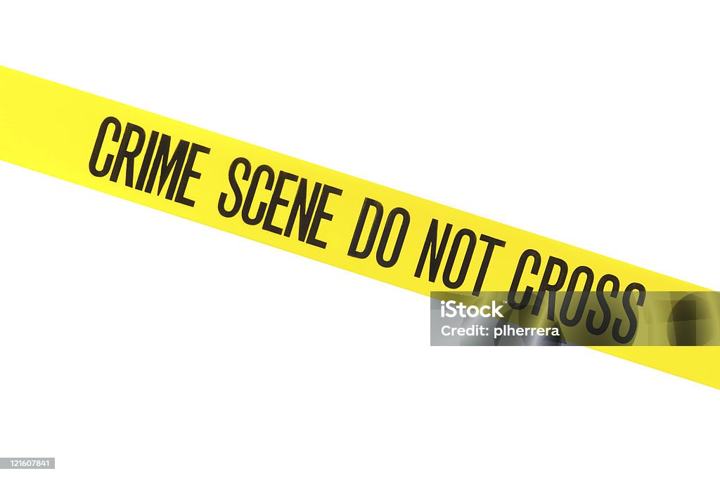 Escena del crimen cinta amarilla - Foto de stock de Amarillo - Color libre de derechos