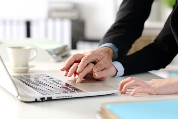 istock Worker hands harassed by manager at the office 1216081524