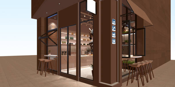 istock 3D render of cafetaria and restaurant 1216083796