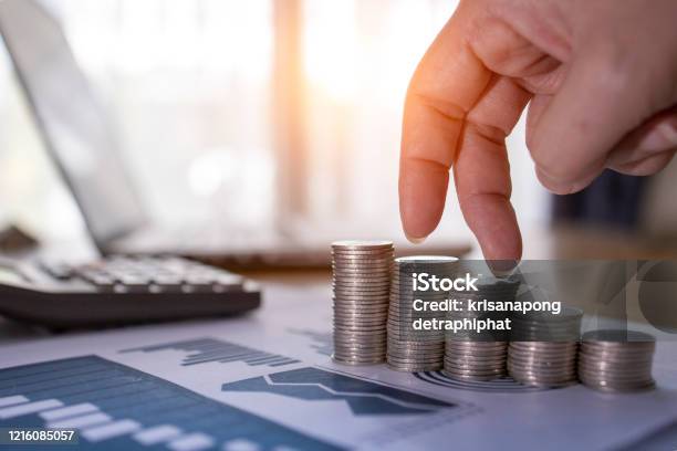 Business Goals Conceptinsuranceinvestment Stock Photo - Download Image Now - Investment, Coin, Currency