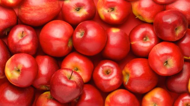 istock Fresh red apples,apples background isolated on white background 1216094349