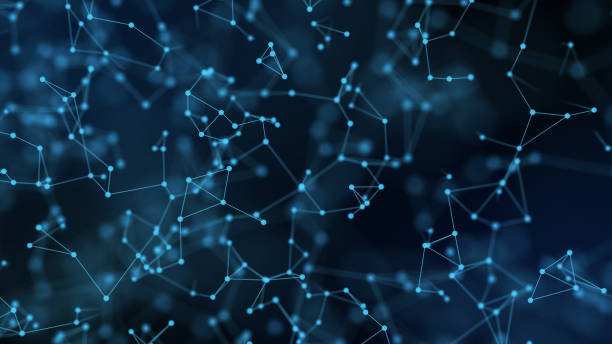 istock Abstract futuristic -  technology with polygonal shapes on dark blue background.  Design digital technology concept. 1216096256