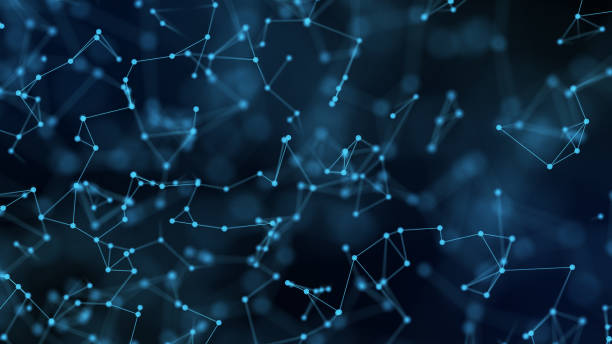 istock Abstract futuristic -  technology with polygonal shapes on dark blue background.  Design digital technology concept. 1216096259