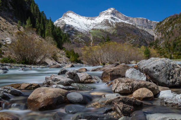 bujaruelo's valley river & rocks silk effect
