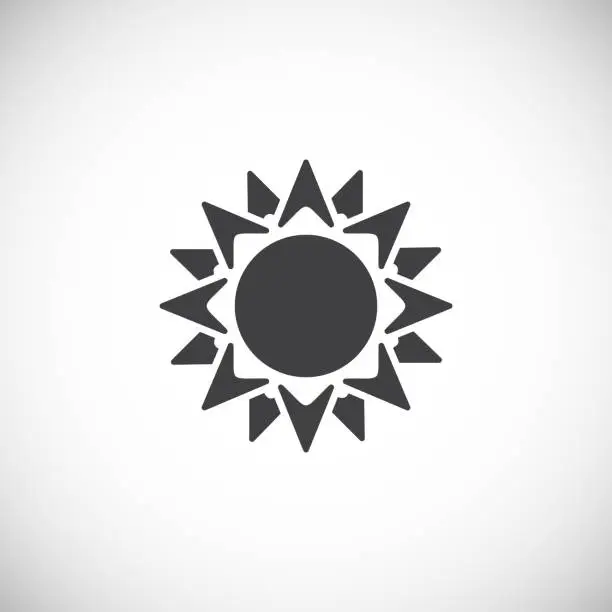 Vector illustration of Sun related icon on background for graphic and web design. Creative illustration concept symbol for web or mobile app.