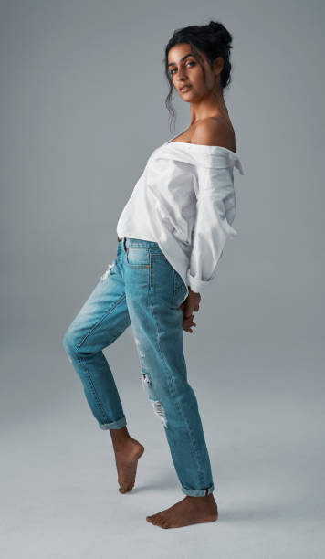 istock Jeans and a white sweater, perfect combo 1216100218