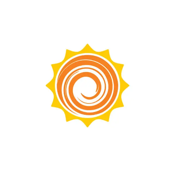 Vector illustration of Sun related icon on background for graphic and web design. Creative illustration concept symbol for web or mobile app.