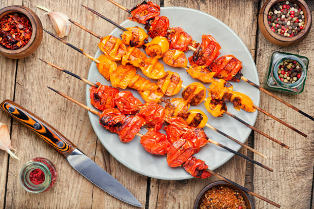 istock Skewers of tomatoes. 1216104072